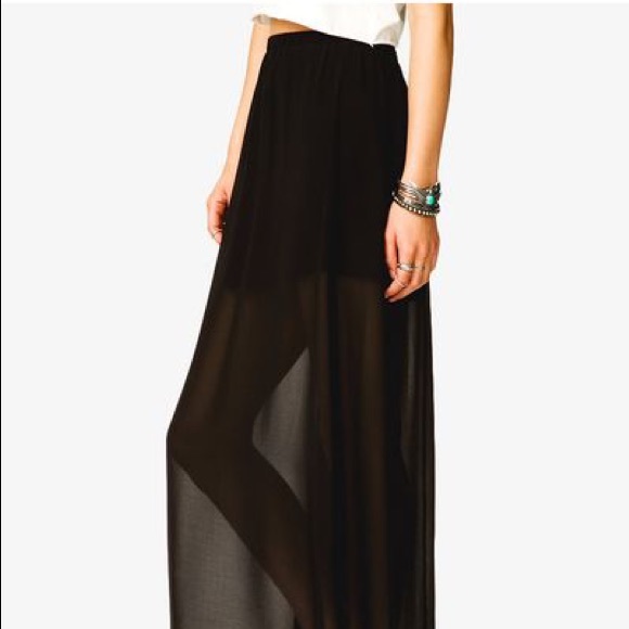 Semi-sheer Maxi Skirt - Picture 4 of 5